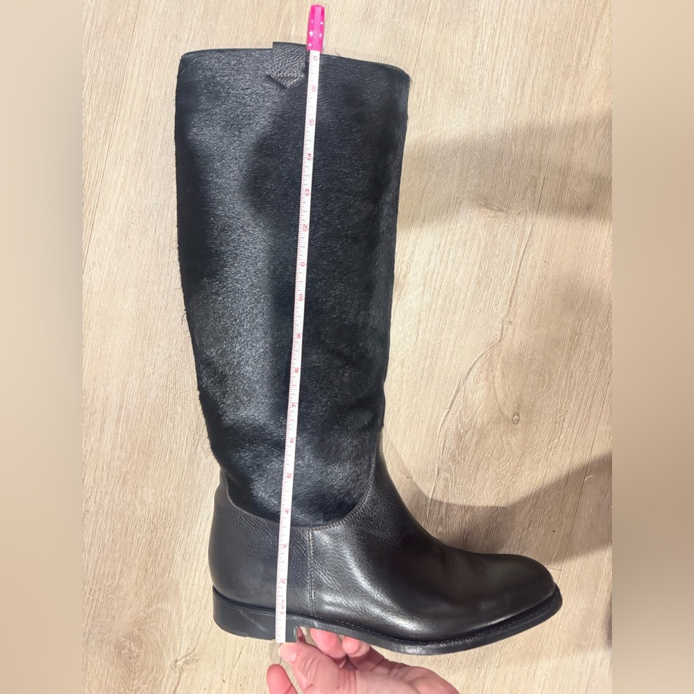 Black Leather Knee-High Boots - Picture 14 of 17